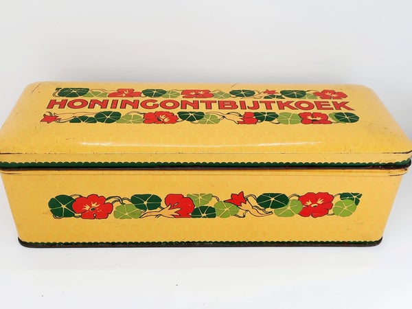Vintage Verkade blik ontbijtkoek Oost-Indische kers