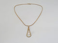 Vintage goudkleurige ketting met parel