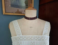 Vintage Monet ketting of choker donkerrood
